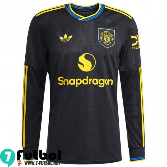 Camiseta Futbol Manchester United Tercera Hombre Manga Larga 25 26