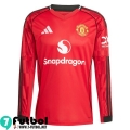 Camiseta Futbol Manchester United Primera Hombre Manga Larga 25 26