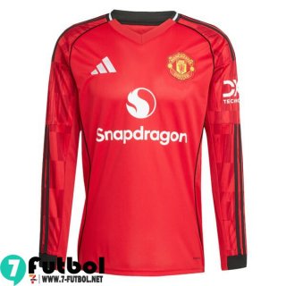 Camiseta Futbol Manchester United Primera Hombre Manga Larga 25 26