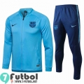 Chaquetas Futbol Barcelona Azul claro + Pantalon JK01 20-21