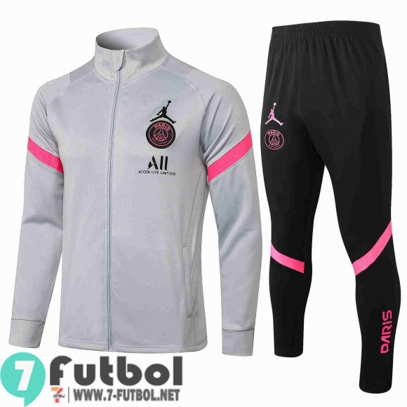 Chaquetas Futbol PSG Gris claro + Pantalon JK03 20-21