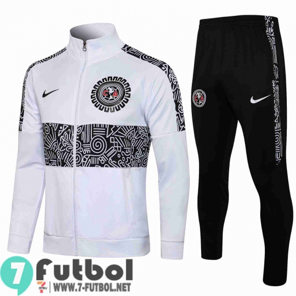 Chaquetas Futbol Club América blanco + Pantalon JK09 20-21