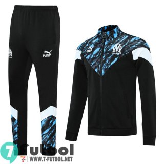 Chaquetas Futbol Olympique De Marsella Azul negro + Pantalon JK16 20-21