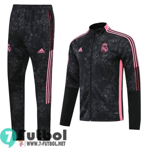 Chaquetas Futbol Real Madrid negro + Pantalon JK19 20-21