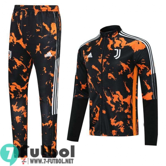 Chaquetas Futbol Juventus Naranja negro + Pantalon JK20 20-21