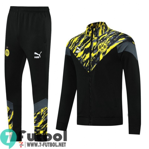 Chaquetas Futbol Dortmund BVB Negro y amarillo + Pantalon JK23 20-21