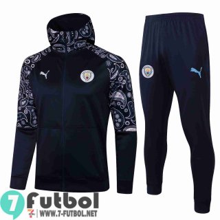 Chaquetas Futbol - Sudadera con capucha Manchester City zafiro + Pantalon JK30 20-21