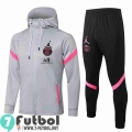 Chaquetas Futbol - Sudadera con capucha PSG gris + Pantalon JK32 20-21