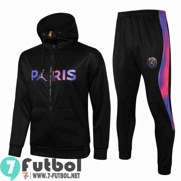 Chaquetas Futbol - Sudadera con capucha PSG negro + Pantalon JK34 20-21