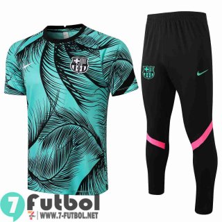 Chandal Futbol T-shirt Barcelona verde + Pantalon PL04 20-21