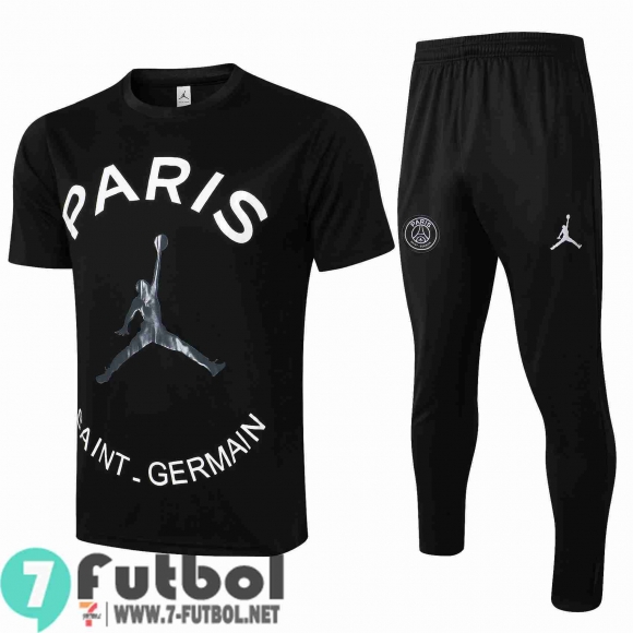 Chandal Futbol T-shirt PSG negro + Pantalon PL10 20-21