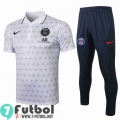 Polo Futbol PSG blanco + Pantalon PL16 20-21