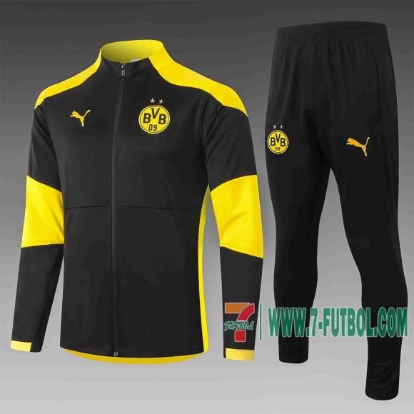 7-Futbol: Dortmund Chaquetas Futbol negro 20-21 A377