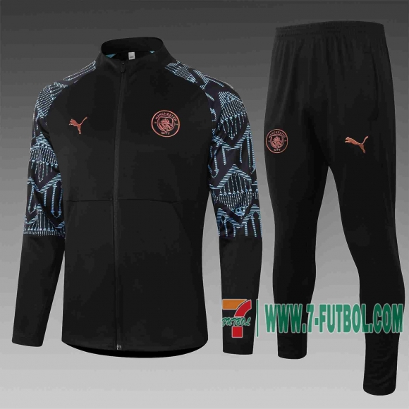 7-Futbol: Manchester City Chaquetas Futbol negro 20-21 A378