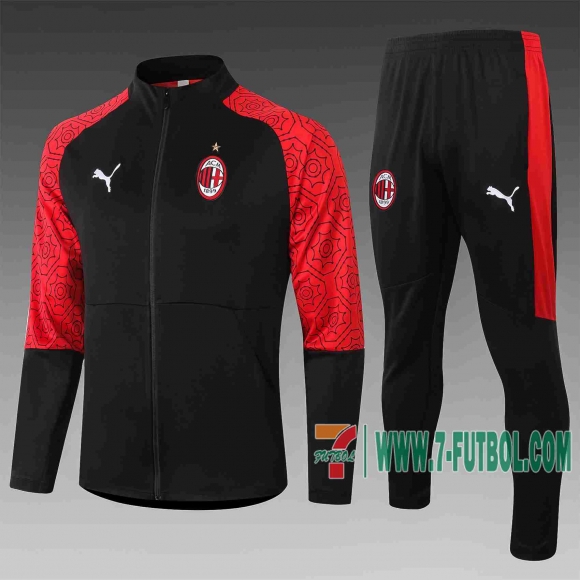 7-Futbol: AC Milan Chaquetas Futbol negro 20-21 A381