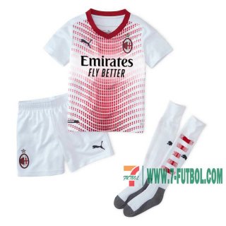 7-Futbol: AC Milan Camiseta Del Segunda Niño 20-21