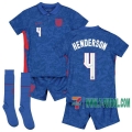7-Futbol: Argentino Camiseta Del Henderson #4 Segunda Niño 20-21