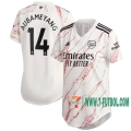 7-Futbol: Arsenal Camiseta Del Aubameyang #14 Segunda Mujer 20-21