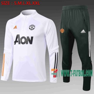 7-Futbol: Manchester United Chandal Futbol blanco 20-21 B419