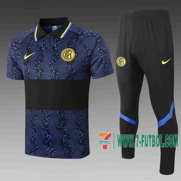7-Futbol: Inter Milan Polo Futbol Tampografía azul oscuro 20-21 C552