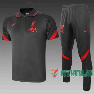 7-Futbol: Liverpool Polo Futbol Gris oscuro 20-21 C564