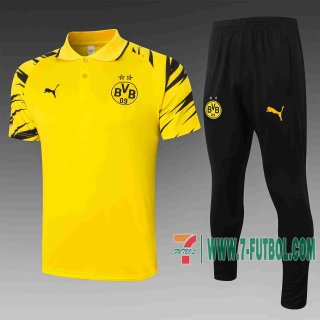 7-Futbol: Dortmund Polo Futbol Tampografía amarilla 20-21 C575