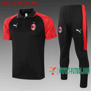 7-Futbol: AC Milan Polo Futbol negro 20-21 C582