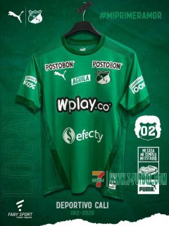 7-Futbol: Deportivo Cali Camiseta Del Primera 2020 7-Futbol: Deportivo Cali Camiseta Del Primera 2020