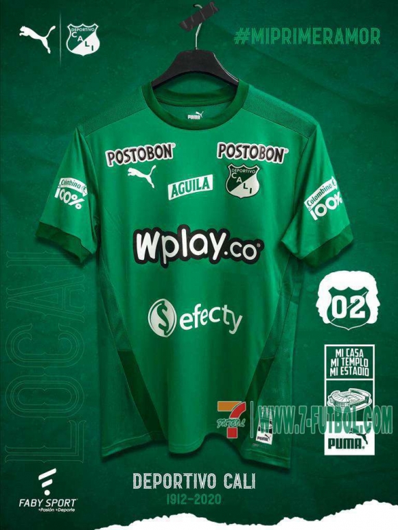 7-Futbol: Deportivo Cali Camiseta Del Primera 2020