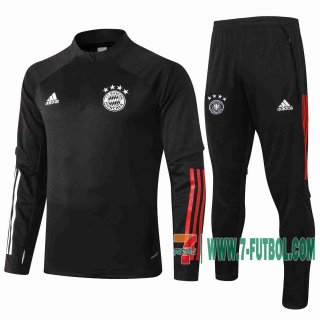7-Futbol: Bayern Munich Chandal Futbol Niño negro 20-21 E465