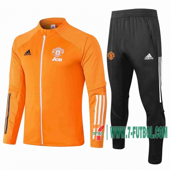 7-Futbol: Manchester United Chandal Futbol - Chaquetas Niño naranja 20-21 E485