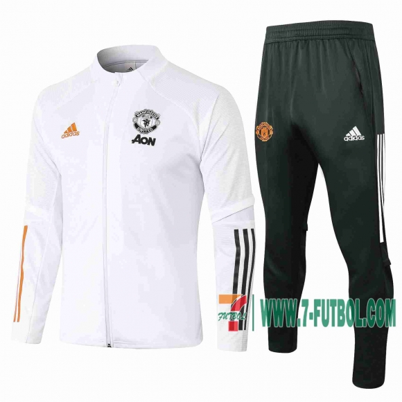 7-Futbol: Manchester United Chandal Futbol - Chaquetas Niño blanco 20-21 E497