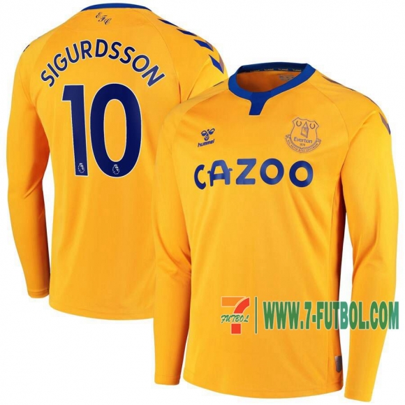 7-Futbol: Everton Camiseta Del Sigurdsson #10 Segunda Manga Largas 20-21