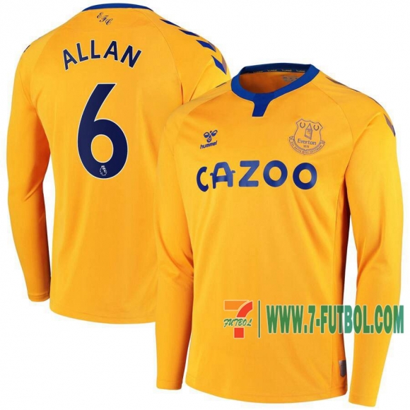 7-Futbol: Everton Camiseta Del Allan #6 Segunda Manga Largas 20-21