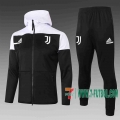 7-Futbol: Juventus Chaquetas Futbol - Sudadera con capucha negro 20-21 F275