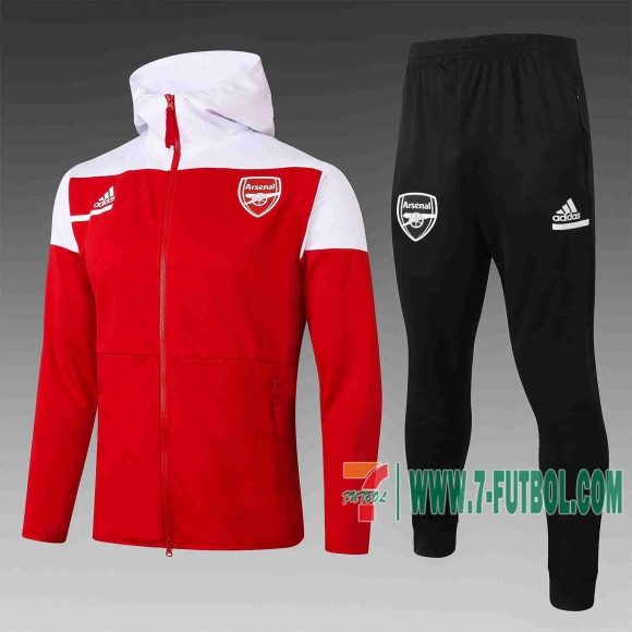 7-Futbol: Arsenal Chaquetas Futbol - Sudadera con capucha rojo 20-21 F279