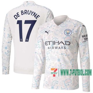 7-Futbol: Manchester City Camiseta Del De Bruyne #17 Tercera Manga Largas 20-21