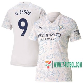 7-Futbol: Manchester City Camiseta Del G.Jesus #9 Tercera Mujer 20-21
