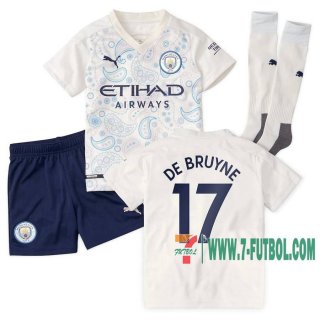 7-Futbol: Manchester City Camiseta Del De Bruyne #17 Tercera Niño 20-21