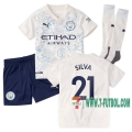 7-Futbol: Manchester City Camiseta Del Silva #21 Tercera Niño 20-21