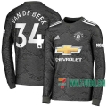 7-Futbol: Manchester United Camiseta Del Van De Beek 34 Segunda Manga Largas 20-21