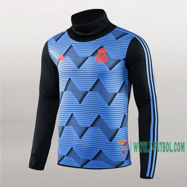 7-Futbol- Mejores Termicas Sudaderas Real Madrid Cuello Alto Azul 2019/2020