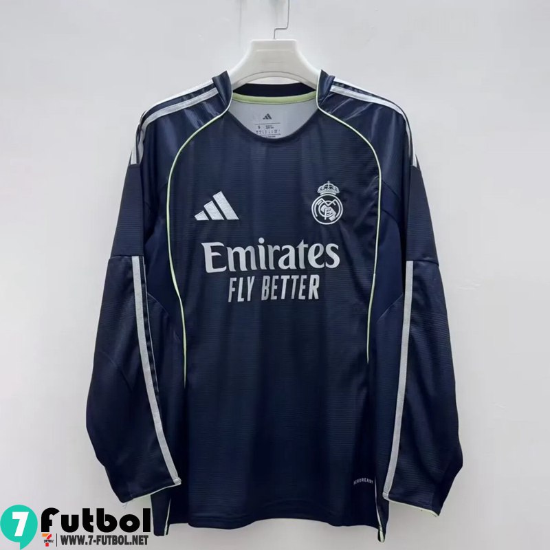 Camiseta Futbol Real Madrid Segunda Hombre Manga Larga 25 26